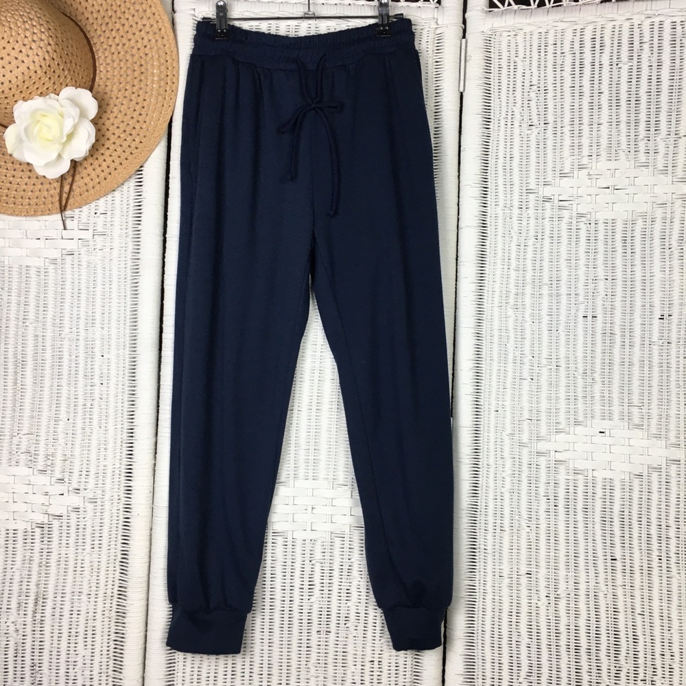 Hat and Beyond Joggers Navy Leisure Wear M